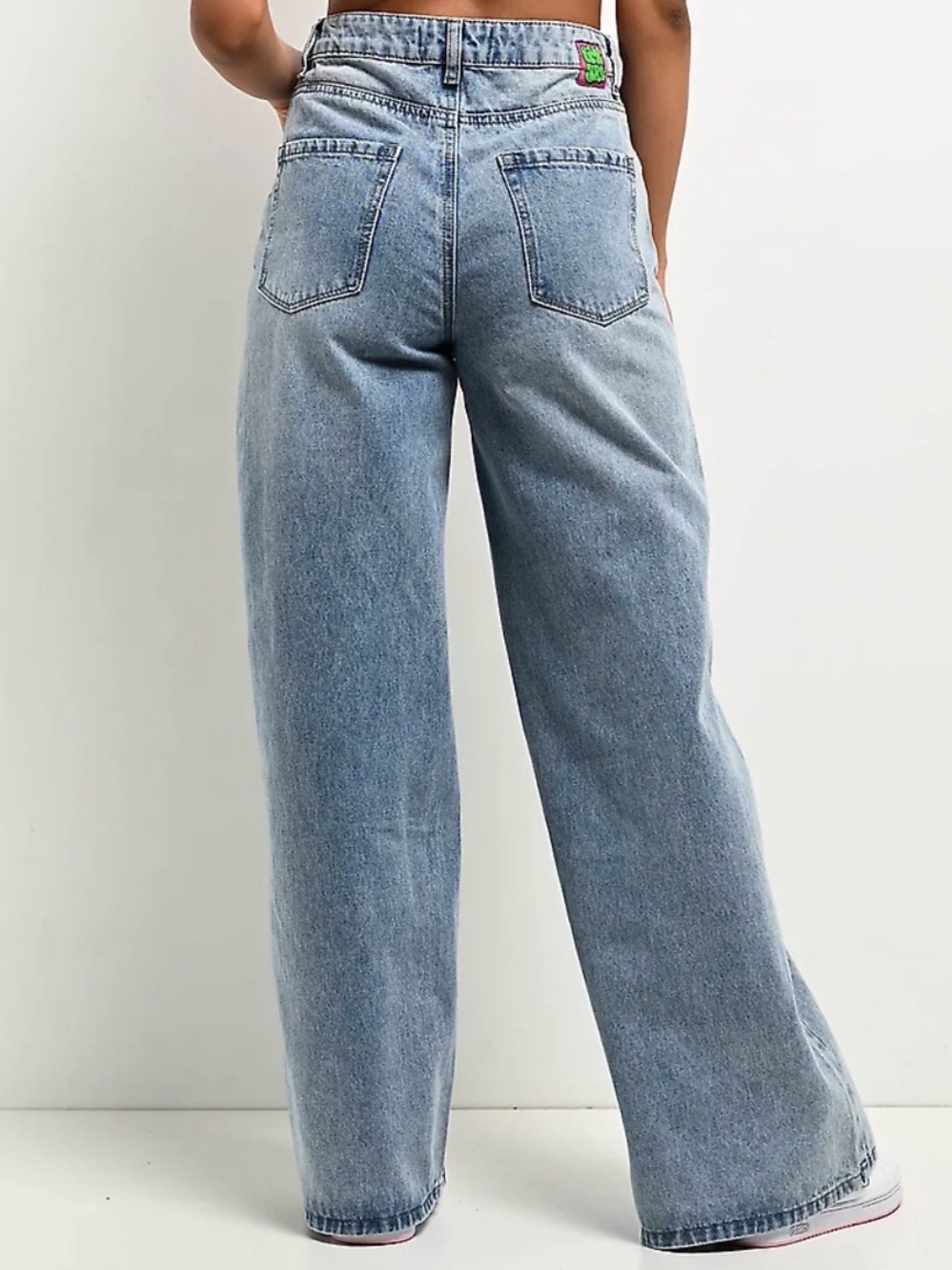 Empyre Light Wash Flare Jeans - Pale Blue - Picture 7 of 7